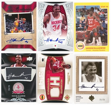 1985-2009 Upper Deck and Star Co. Hakeem Olajuwon Premium Cards Collection (5 Different) – Including Four Signed Cards